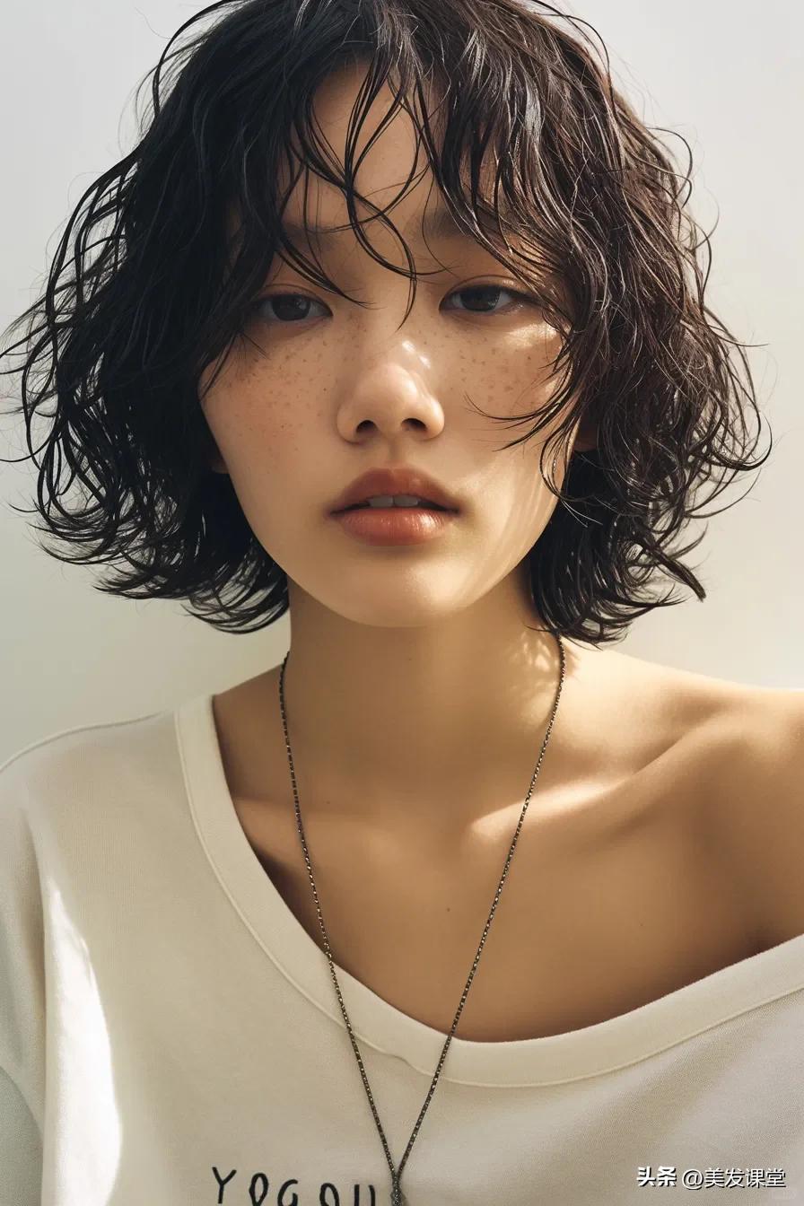 适合各种脸型的短发卷发_短发 女明星 生_短发卷发造型